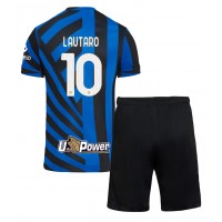 Inter Milan Lautaro Martinez #10 Heimtrikotsatz Kinder 2024-25 Kurzarm (+ Kurze Hosen)